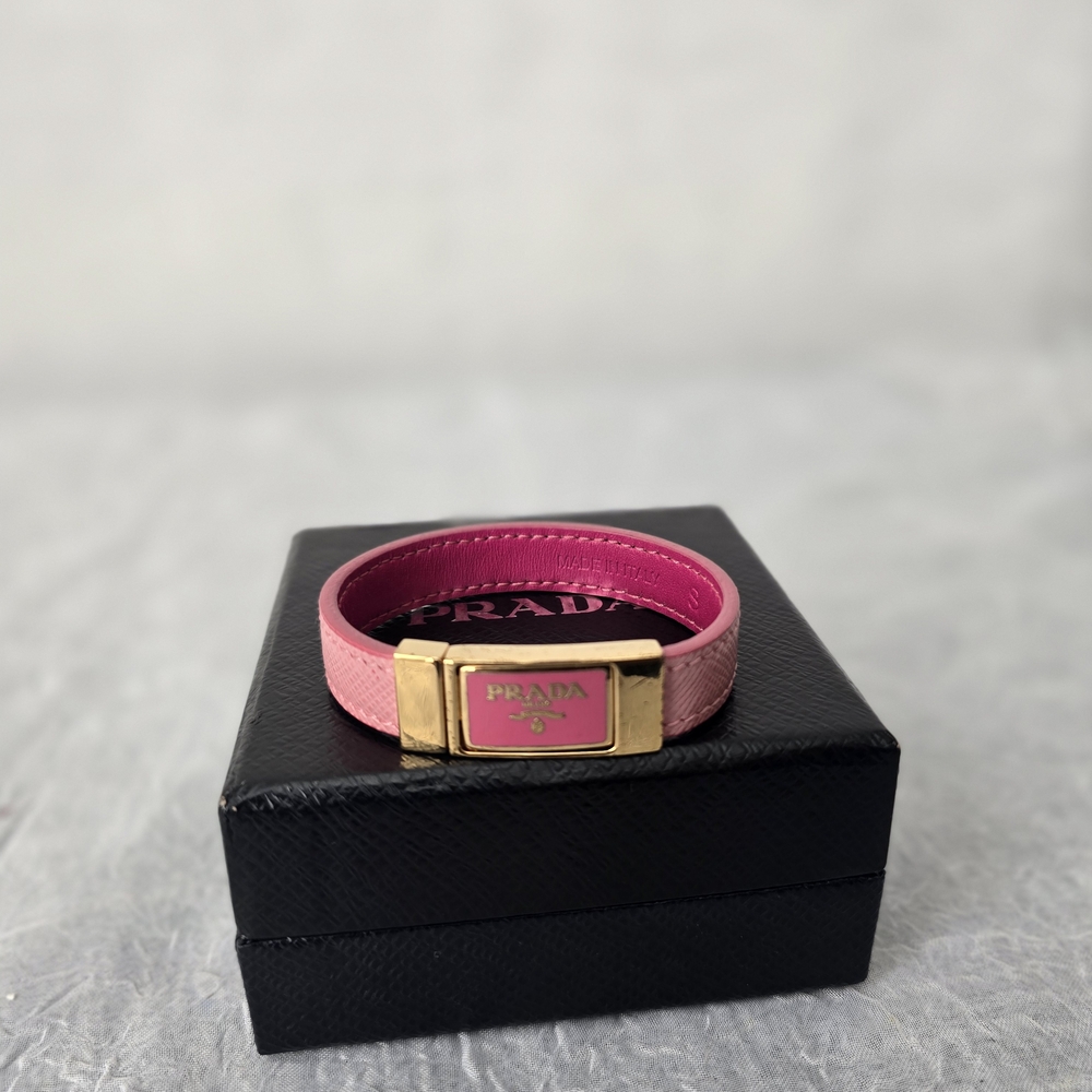 Prada Pink Leather Bracelet - Picture 3 of 6